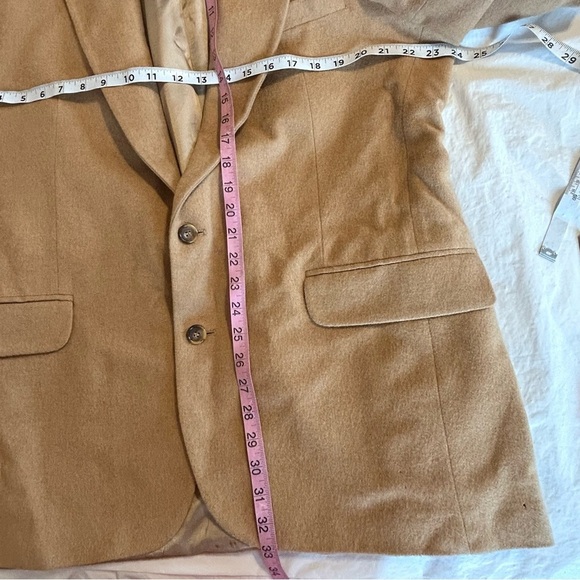 Hunt Valley Camel Hair Blazer Mens 42L Tan - Picture 12 of 15